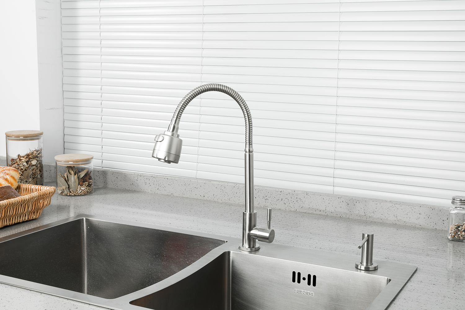 Смеситель для кухни нержавейка FRAP F41899-7