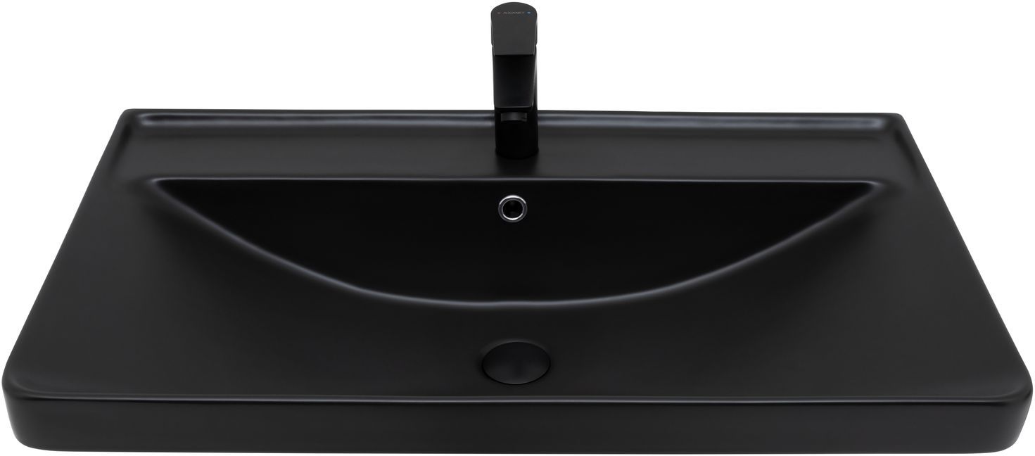 Раковина Aquanet Ирис 80 черная матовая