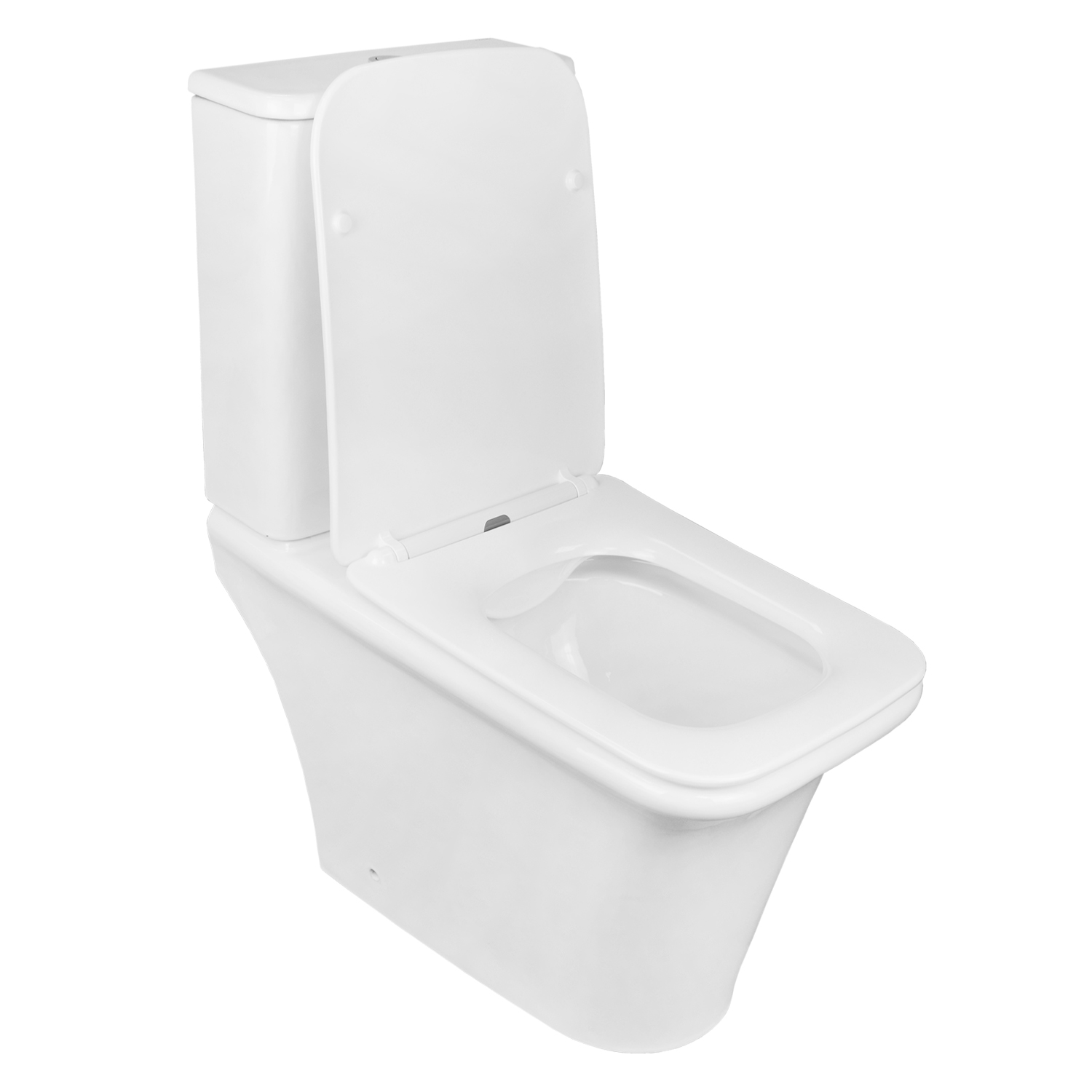 Унитаз-компакт Azario AVERO 660x360х820 напольный, безободковый в комплекте с бачком, смывным механизмом Geberit и сиденьем микролифт () AZ-3121-G