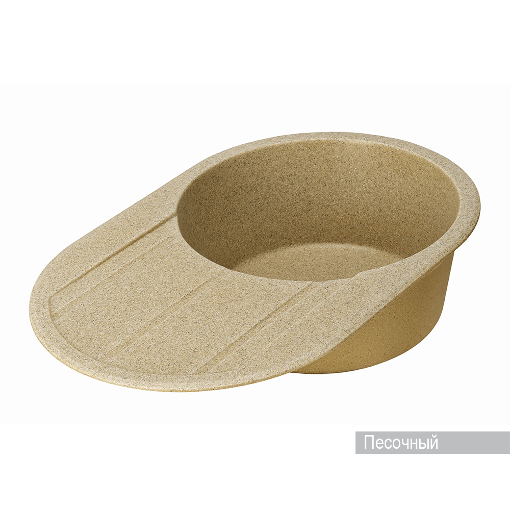 Мойка для кухни AQUATON Амира круглая с крылом песочная 1A712932AI220