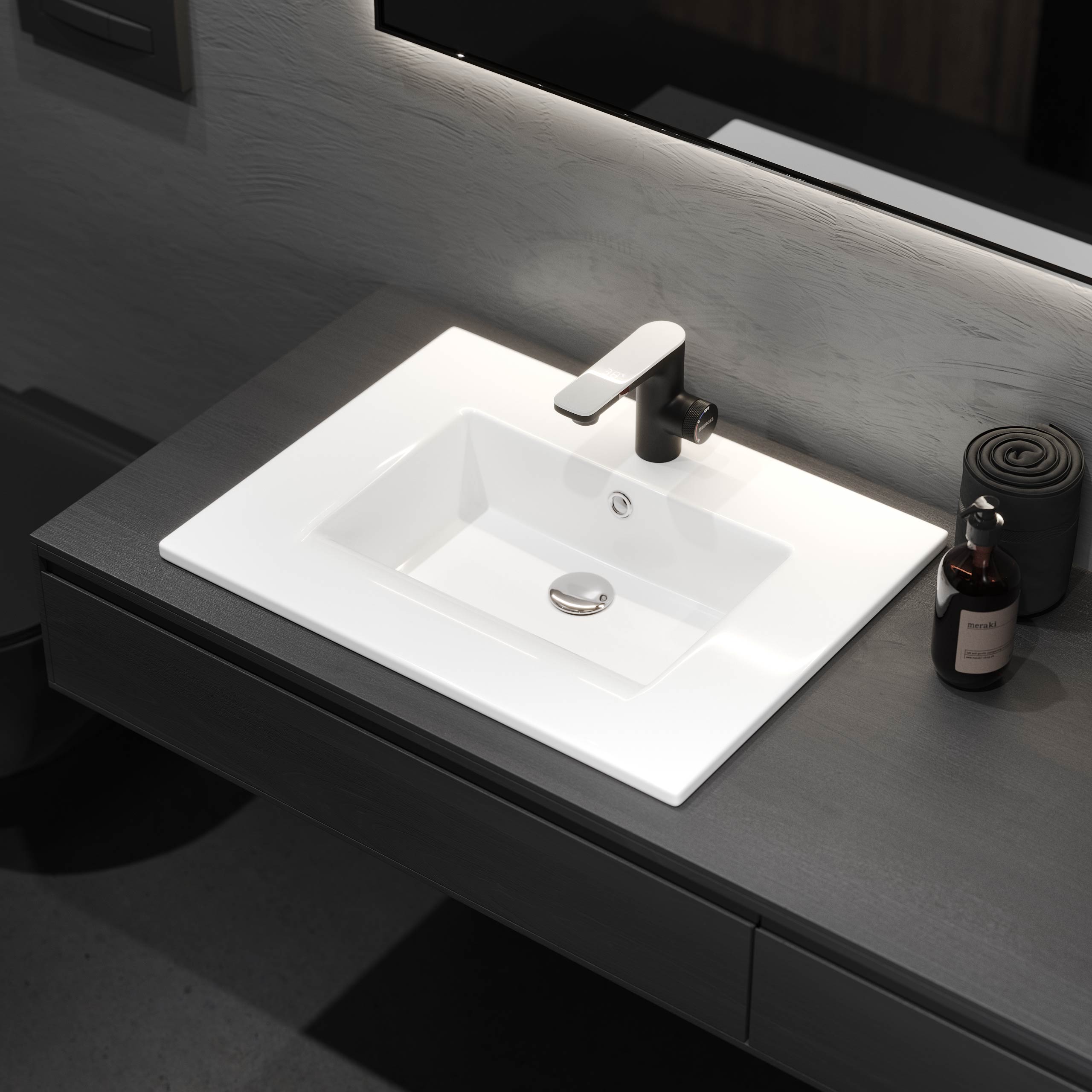 Раковина BERGES Ego встраиваемая/навесная, 61х47,5 см в магазинах СантехГид