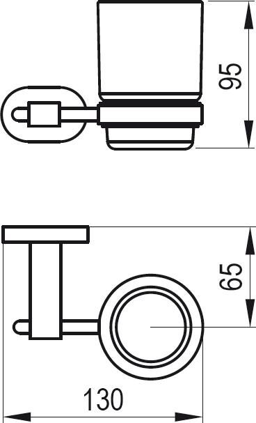 Держатель со стаканом (стекло) Ravak CR 210.00, X07P188