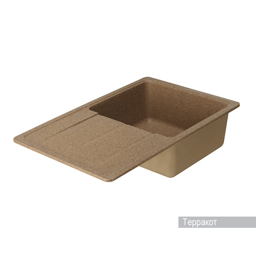 Мойка для кухни AQUATON Аманда прямоугольная с крылом терракотовый 1A712832AD270