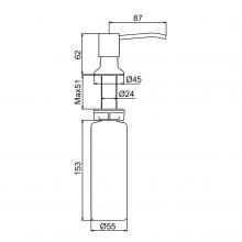Дозатор встроенный для мойки оружейная сталь FRAP F408-9