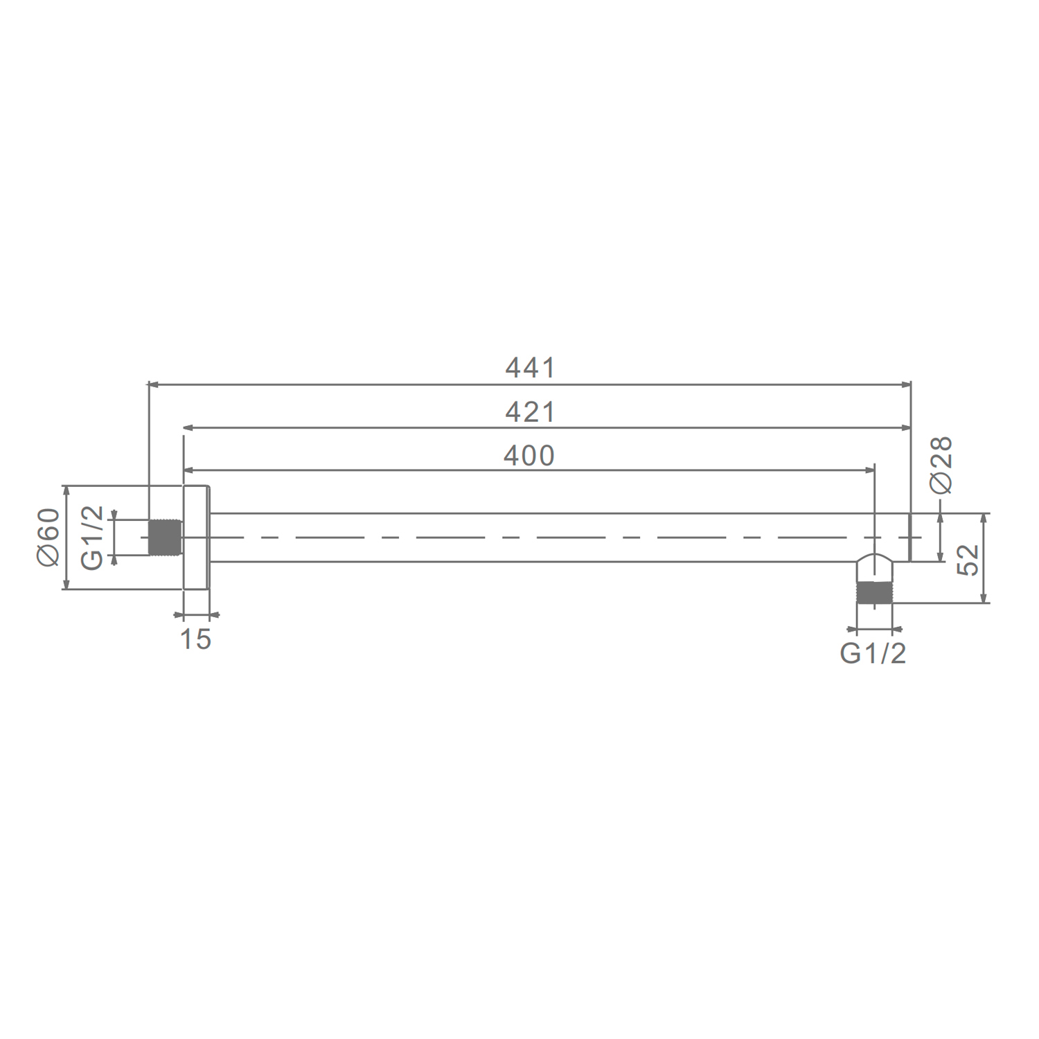 Держатель для лейки  Raglo R470.31.03 верхнего душа настенный нержавеющая сталь, сатин
золотой