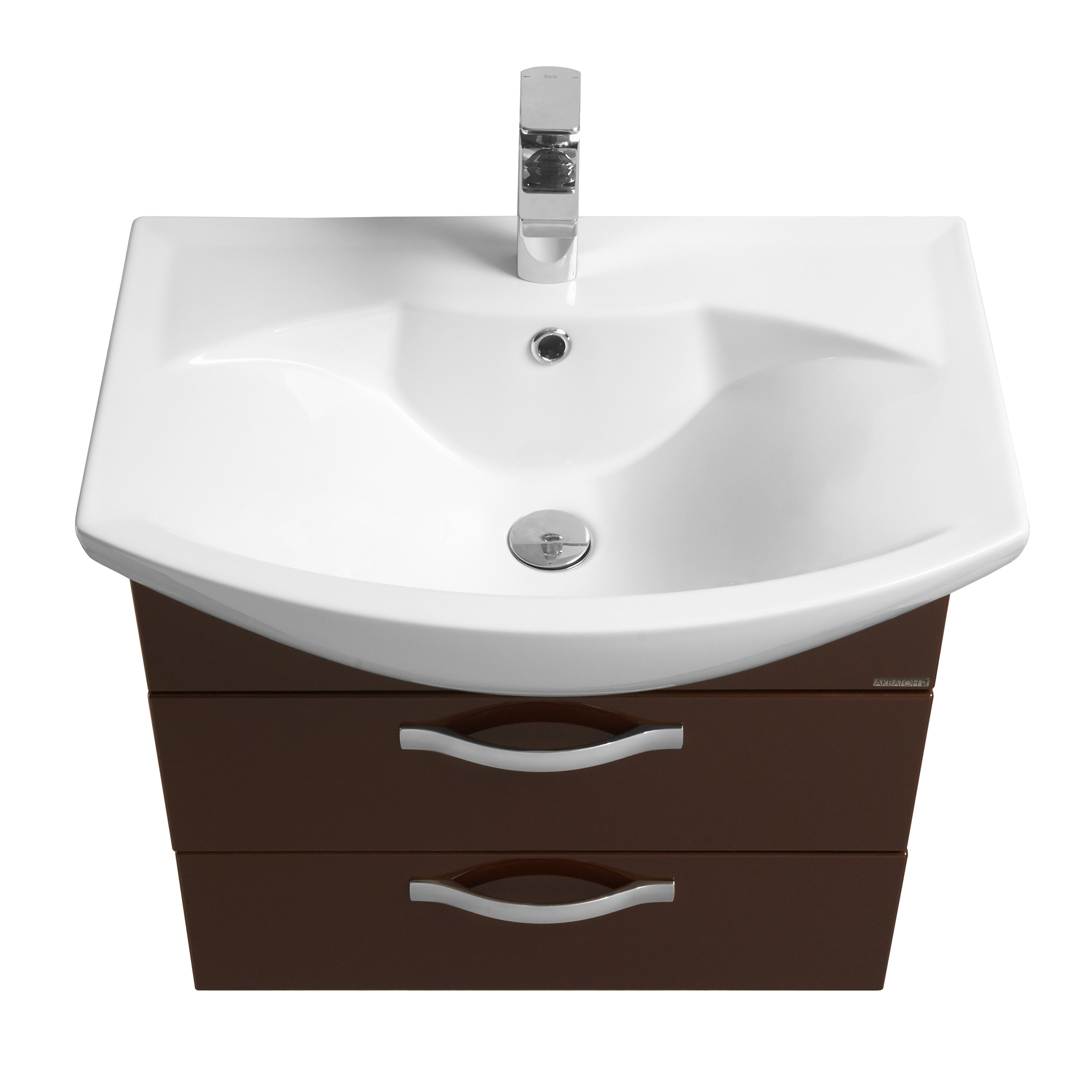 Тумба под раковину AQUATON Ария 65 М тёмно-коричневый 1A123301AA430