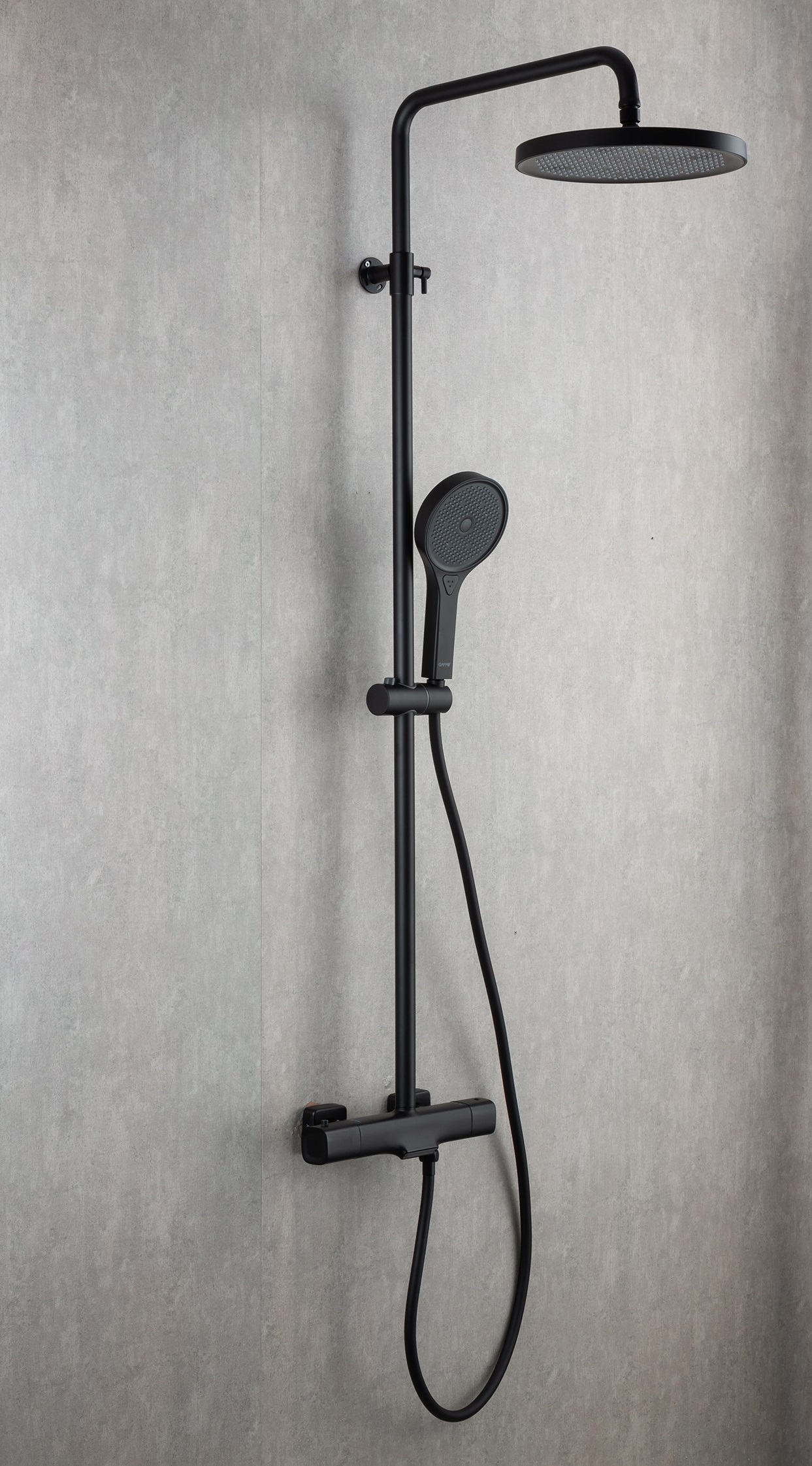 Душевая система с термостатом чёрная GAPPO G2495-76