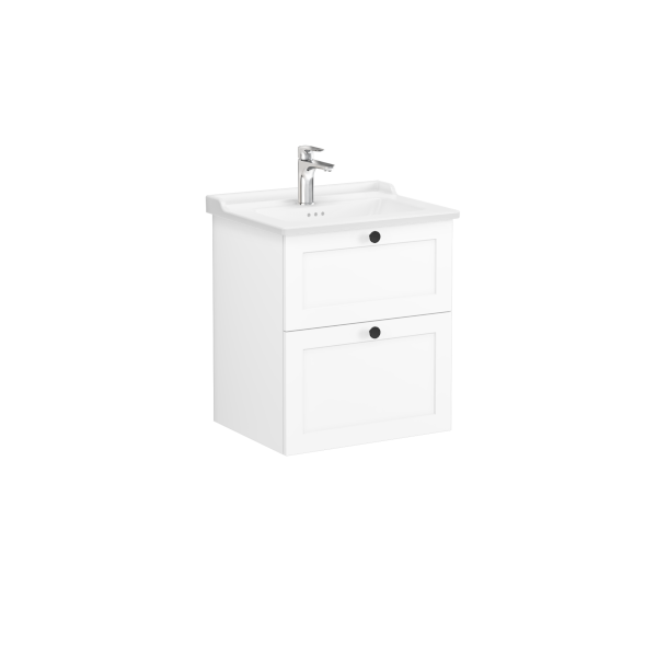 68848 Root Classic Тумба 60 см с классической раковиной 2 ящика матовый белый VITRA