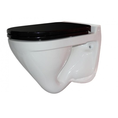 Унитаз подвесной Sanita Luxe Attica Color Black с сиденьем Soft Close ATCSLWH0110