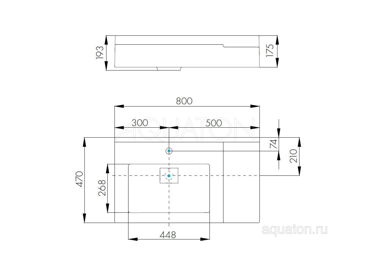 Раковина AQUATON Сакура 80, белая () 1A71993KSK010