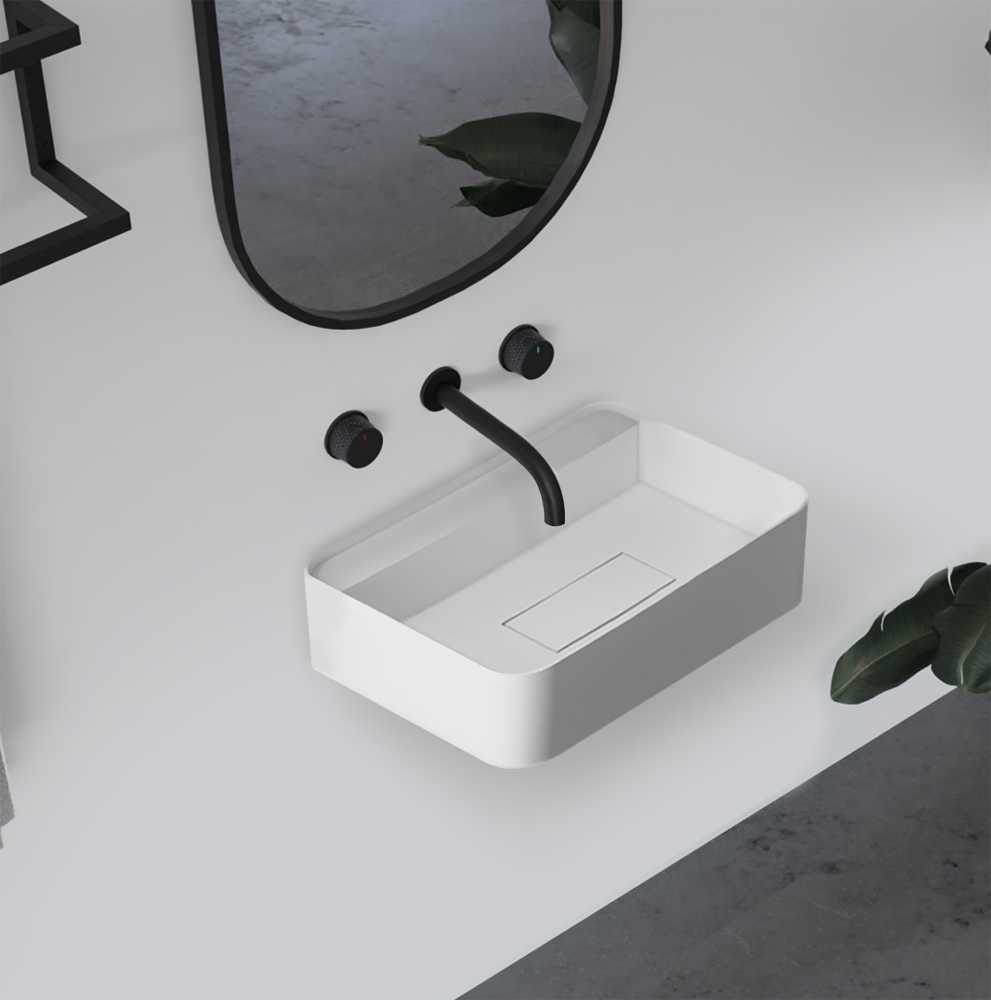 Раковина подвесная ABBER Stein AS2626 белая матовая в магазинах СантехГид