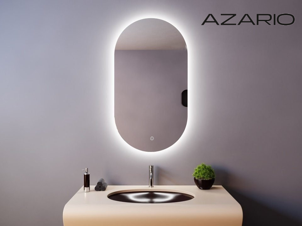 Зеркало AZARIO Alone Arco 600х1000 влагостойкое с подсветкой, сенсорный выключатель с функцией диммера () CS00078967 