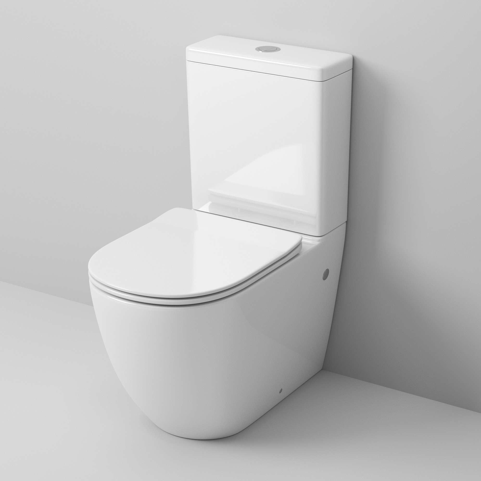 Унитаз напольный Grossman (680х375х810) безободковый,белый с тонкой крышкой,микролифт, GR-4446S