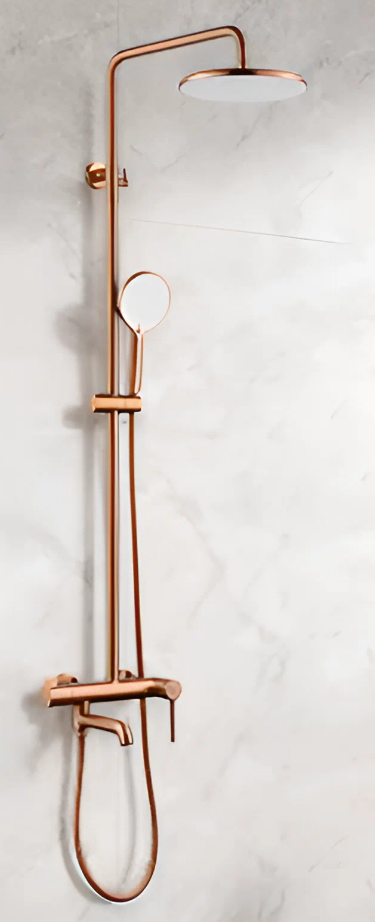 Душевая система  матовое розовое золото Gappo G2406-43