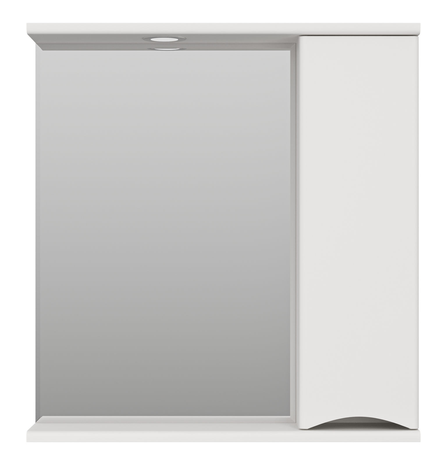 Зеркало Атлантик - 70 с 1 шкаф. белый правый