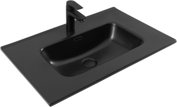 Раковина Aquanet Flat 70 черная матовая