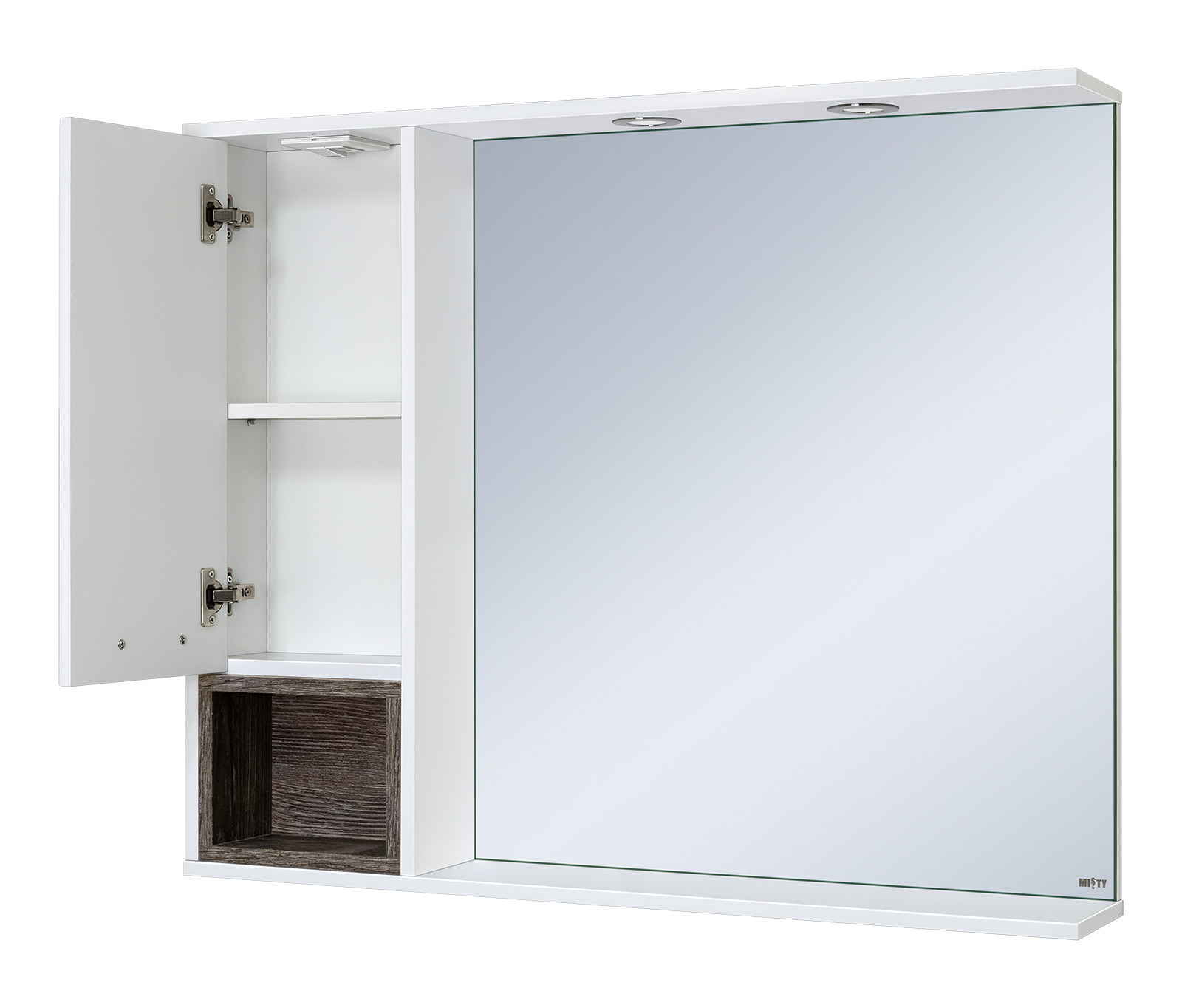 Зеркало-шкаф Фетта -100 левый подвесной