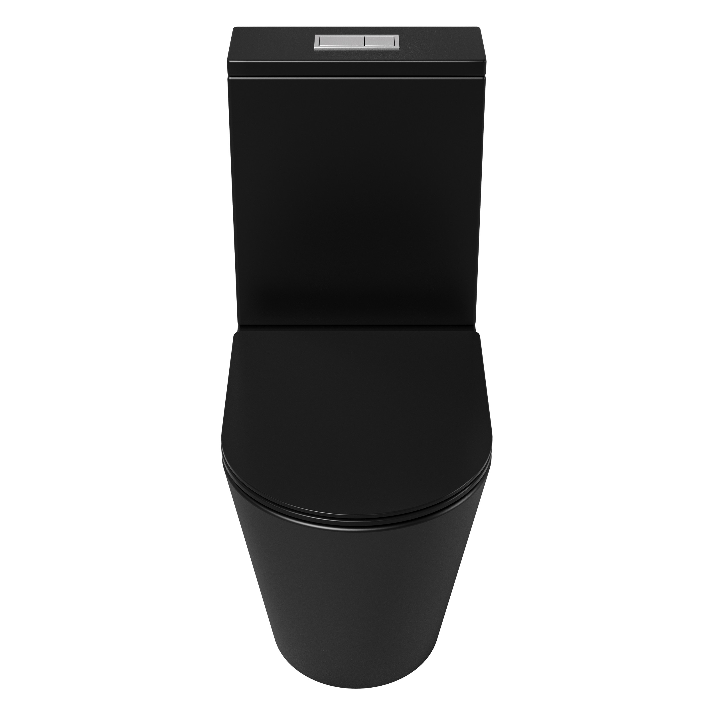 Унитаз напольный Grossman (640х360х835) безободковый,черный матовый с тонкой крышкой,мик GR-4458BMSQ