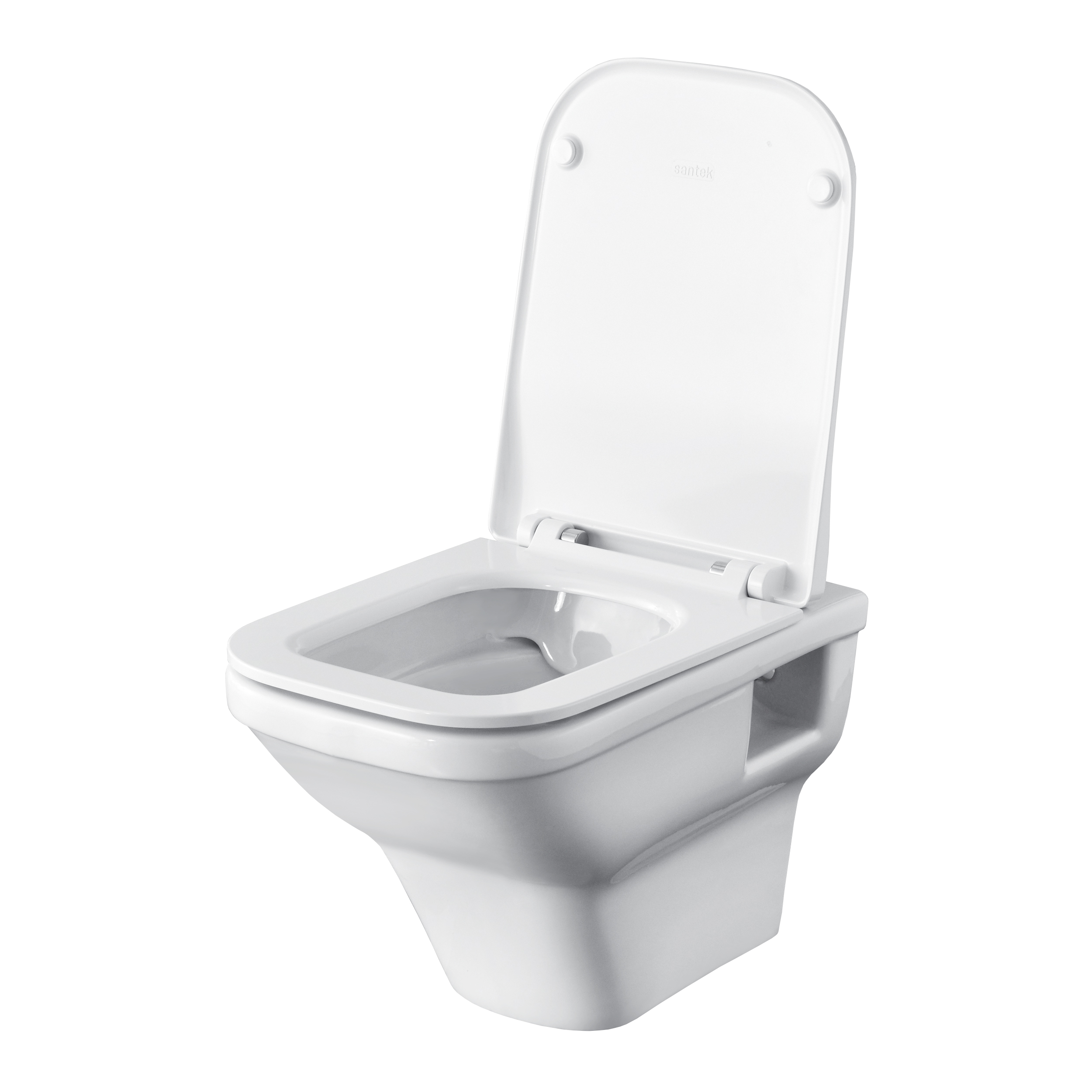 Унитаз подвесной Santek Лайн, стандарт-дюропласт, безободковый, микролифт, тонкое 1WH501574