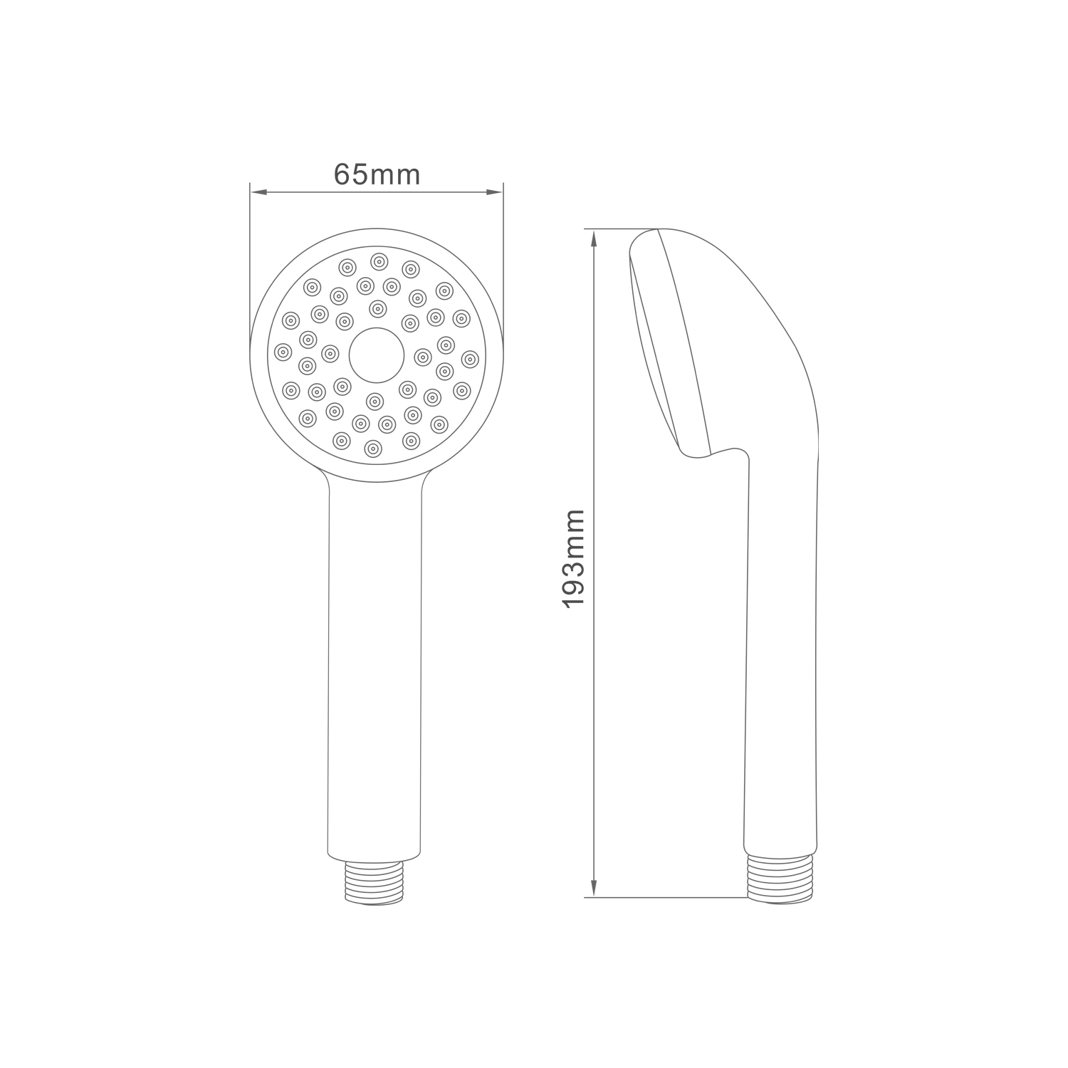 Лейка для душа Splenka S450.03 1 режим пластик/силикон, хром