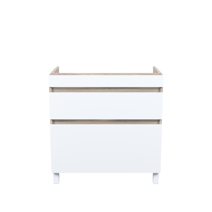 Тумба напольная с ящиками, 80 см, белая/под дерево, Zodiac, IDDIS, ZOD8ABFi95 подходит ум. 3508000i28