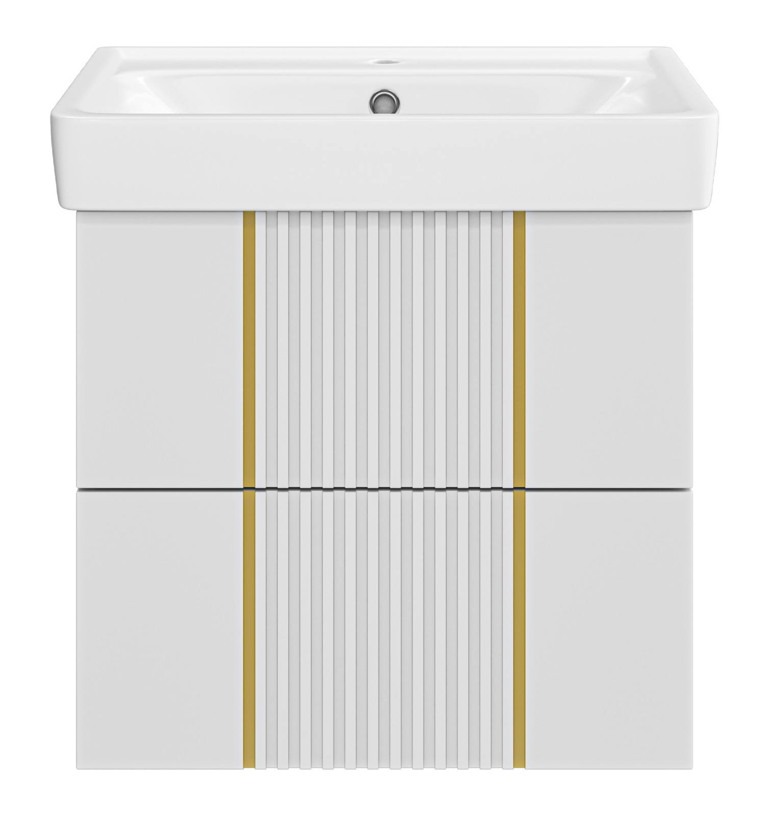 VEGA - 60 Тумба подвесная с 2 ящ. белый + раковина