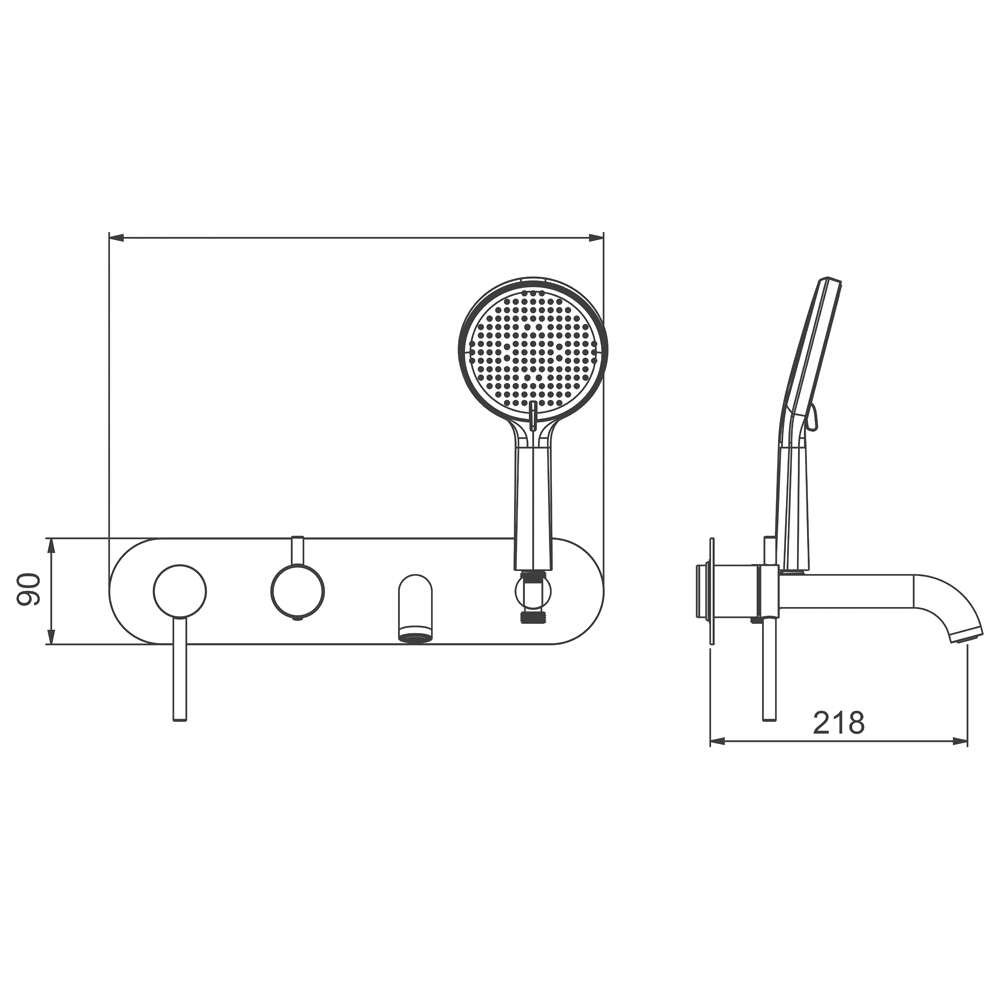 Встраиваемый смеситель для ванны и душа матовое розовое золото Gappo G3306-43