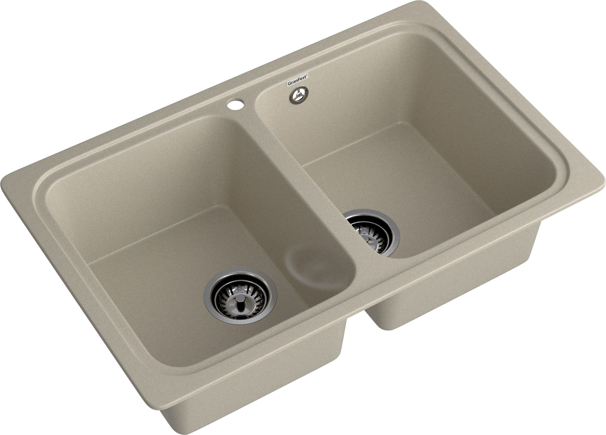 GRANFEST Мойка композит STANDART GF-S--780K  2 чаши 780*510 мм  топаз арт.GF-