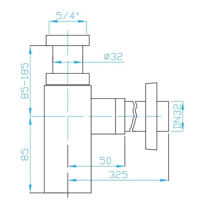 Сифон для умывальника 5/4 "круглая труба, латунь, матовое золото в магазинах СантехГид