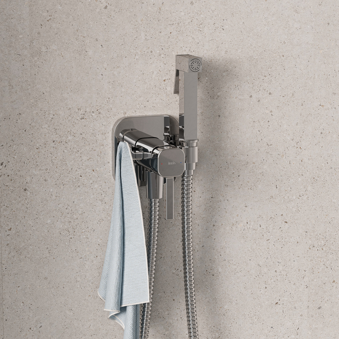 Встраиваемый смеситель с гигиеническим душем, хром глянцевый, IDDIS, 006SBS0i08