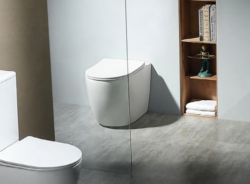 Унитаз напольный Aquatek Европа безободковый, тонкое сиденье с механизмом плавного закрыва AQ1902-00