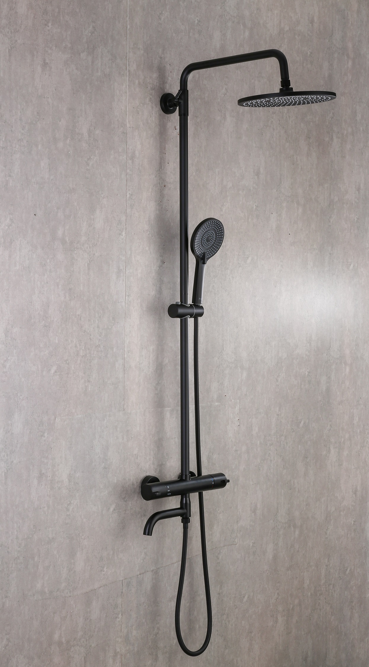 Душевая система с термостатом черная FRAP F24006-6