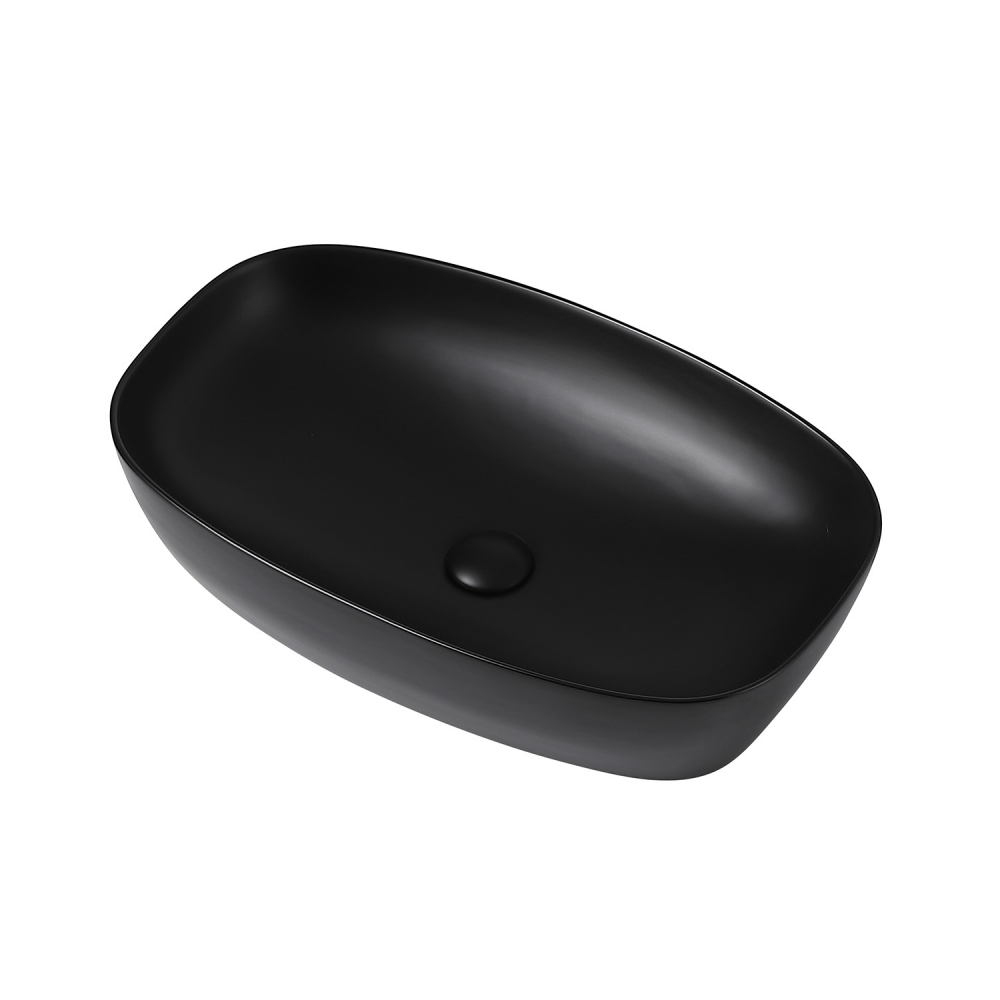 Раковина накладная ABBER Rechteck AC2206MB черная матовая в магазинах СантехГид