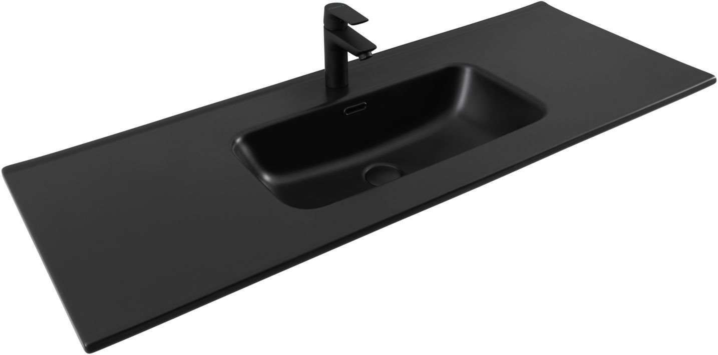Раковина Aquanet Flat 120 черная матовая