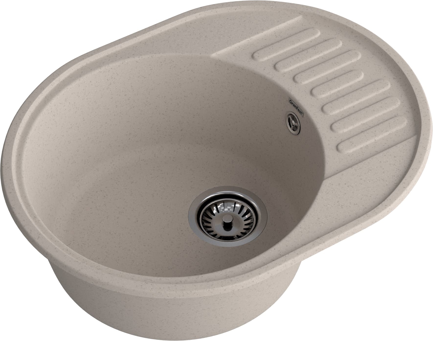 GranFest QUARZ (ECO-58) Мойка чаша+кр 620*480 (песок)