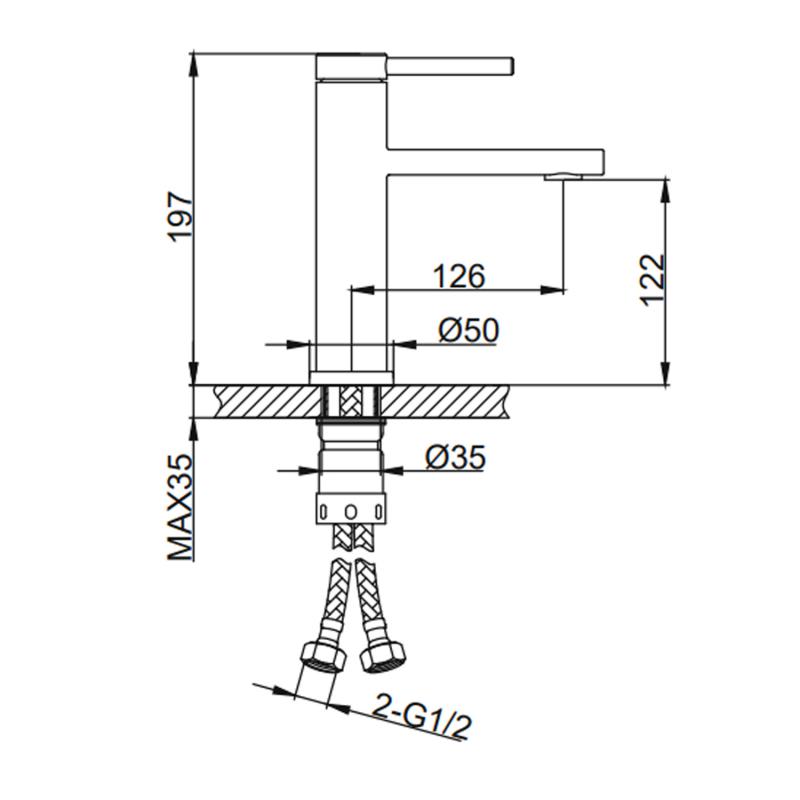 Смеситель для раковины оружейная сталь Frap F10808-9