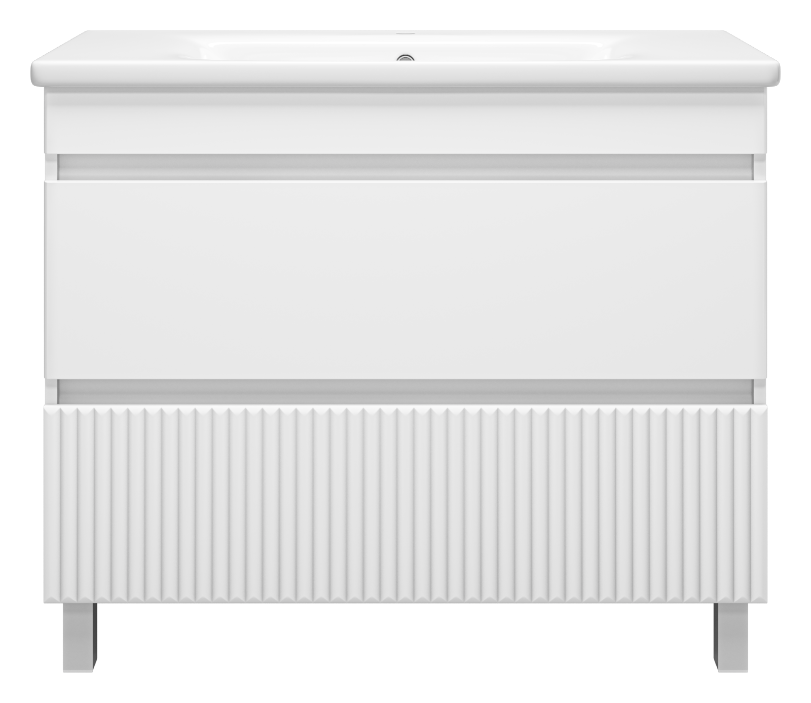 Мира -100 Тумба напольная с 2 ящ.эмаль + раковина