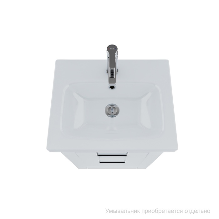 Тумба напольная, 50 см, белая/под дерево, New Sena, IDDIS, NSE50W1i95