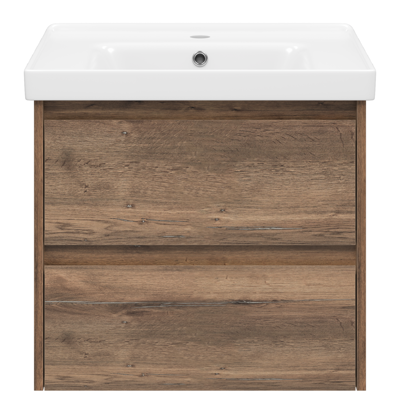 Dallas - 60 Тумба подвесная ДСП (Дуб Галифакс) + раковина