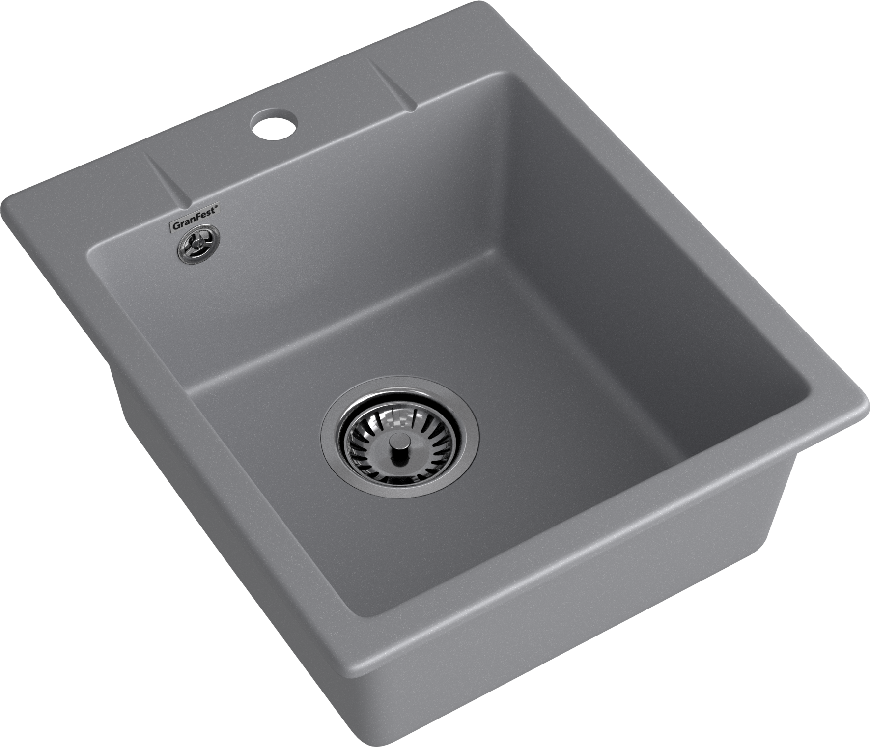 GRANFEST Мойка URBAN 242  1-чаша 420*490мм темно-серый арт.GF-UR-