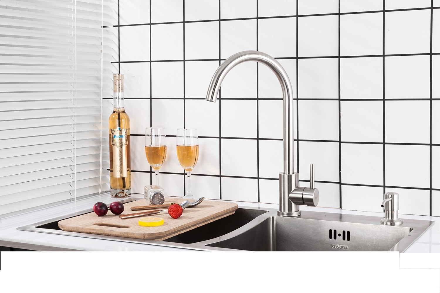 Смеситель для кухни нержавеющая сталь FRAP F40899 