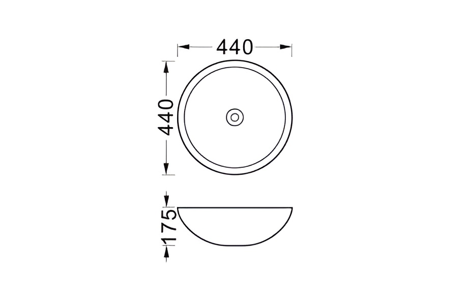 Раковина накладная для установки на столешницу AQUATEK 440*440*175, матовый белый AQ5354-MW в магазинах СантехГид