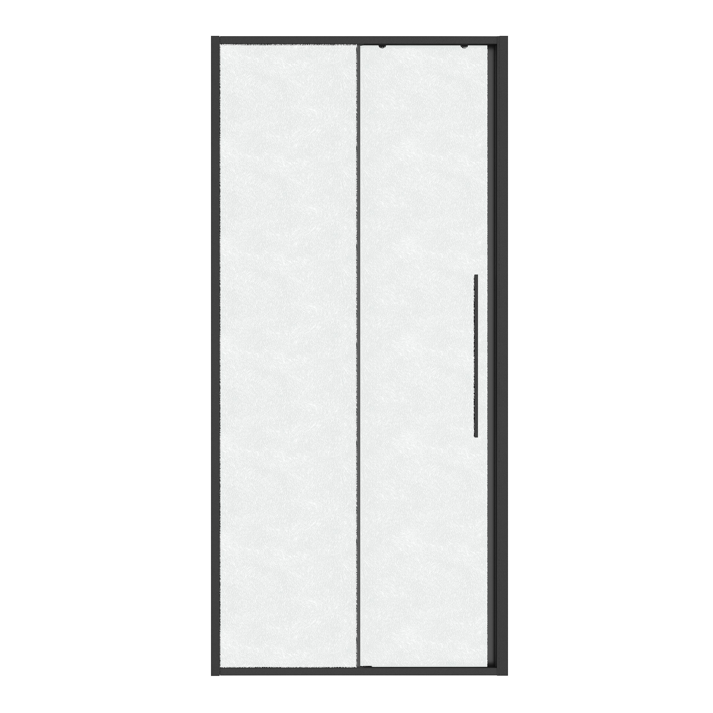 Дверь в нишу Niagara Nova (100х195) графит,раздвижная влево,стекло шиншилла,1 место NG-34-L10CHGR 