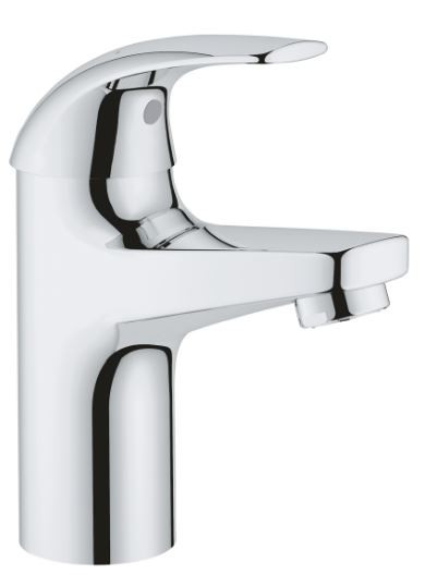 Смеситель для раковины BauCurve, гладкий корпус, хром 32848000