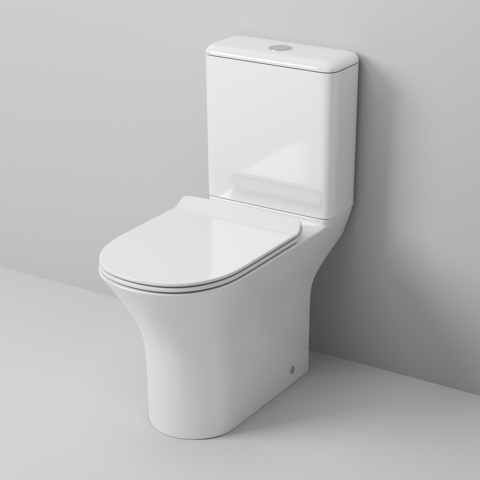 Унитаз напольный Grossman (640х355х795) безободковый,белый с тонкой крышкой,микролифт,2 мес GR-4443S