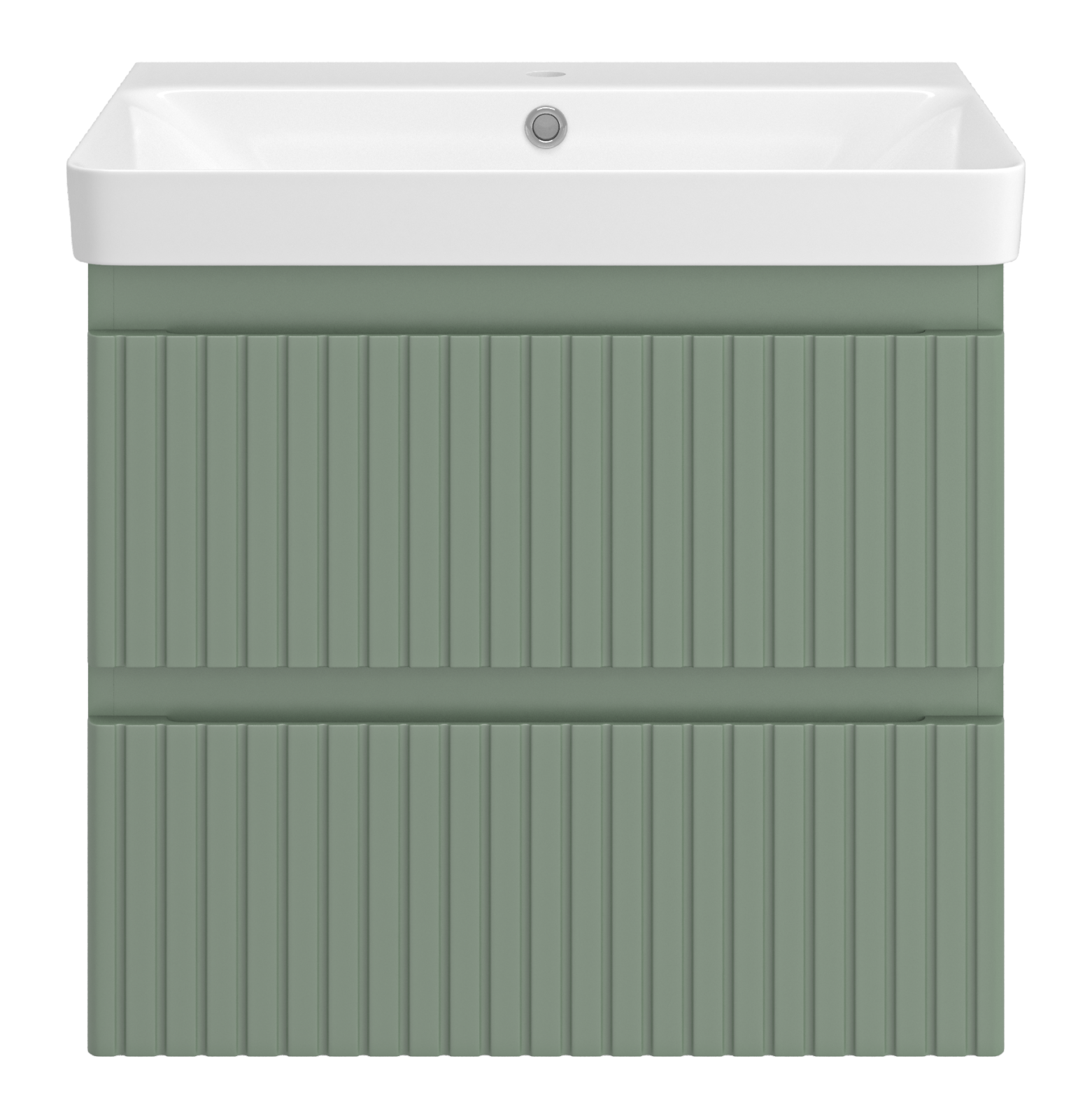 VICTORY - 60 Тумба подвесная с 2 ящ. зеленый + раковина