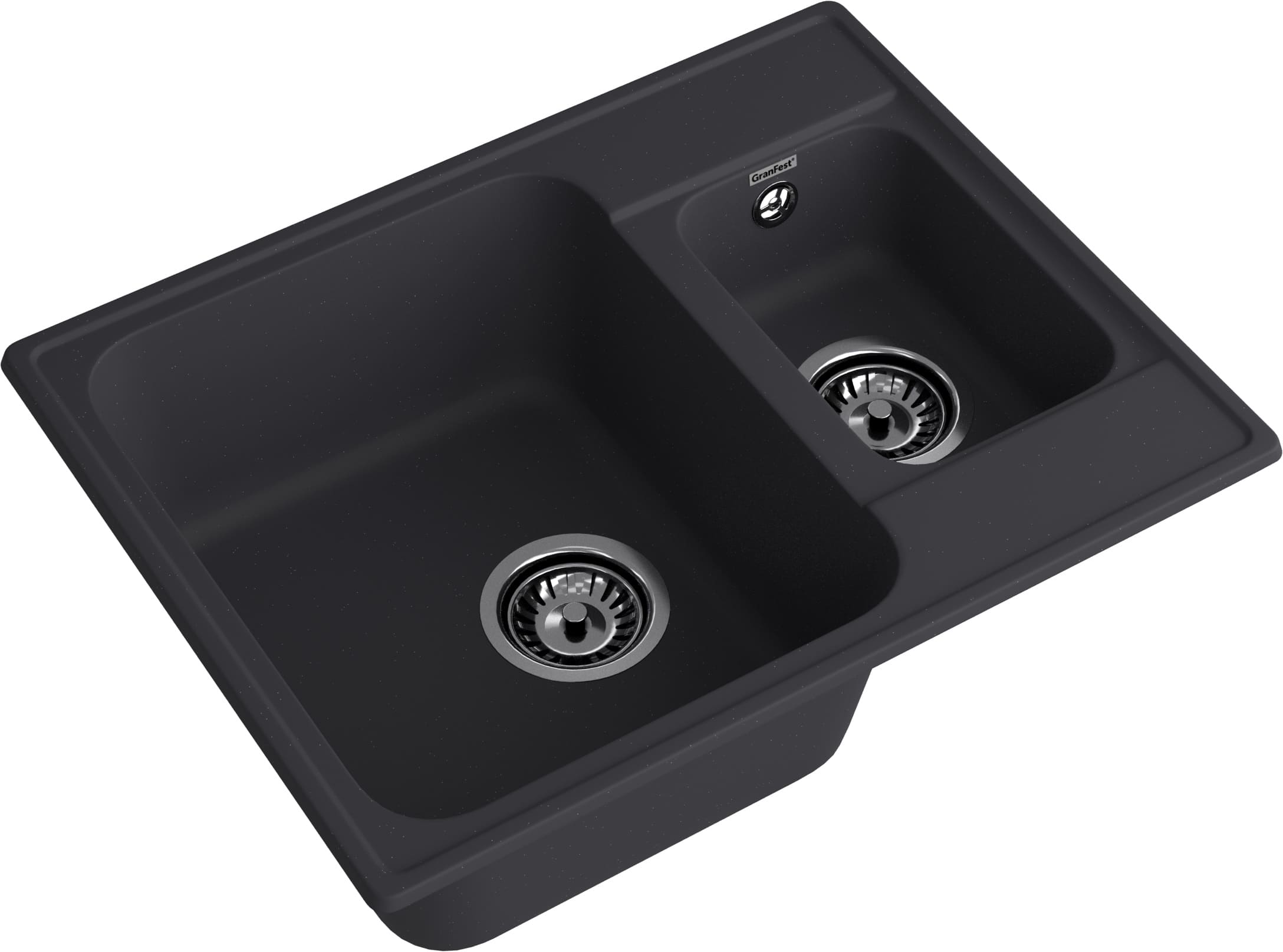GranFest QUARZ (ECO-09) Мойка 1.5-чаш. 620*480 (черный)
