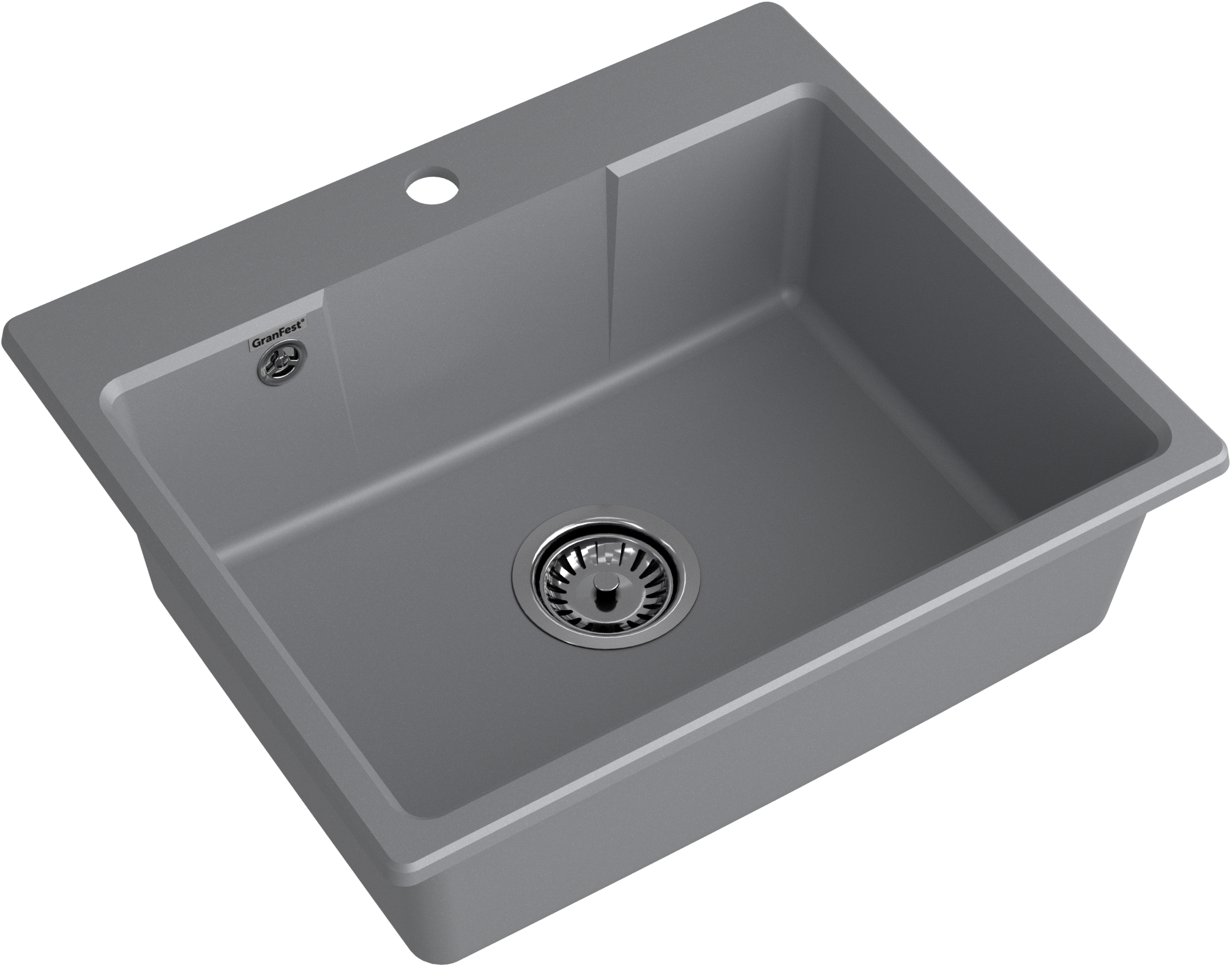 GRANFEST Мойка URBAN 658  1-чаша 580*490мм темно-серый арт.GF-UR-