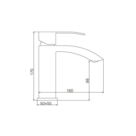 Смеситель для раковины нержавеющая сталь/черный FRAP F10803-6