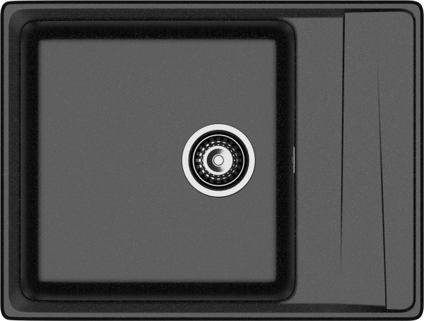 GRANFEST Мойка композит LEVEL, GF-LV-660L, чаш+кр 660*500, черный